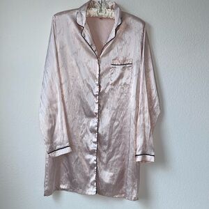 Juicy Couture Light Pink Satin Pajama Top Small